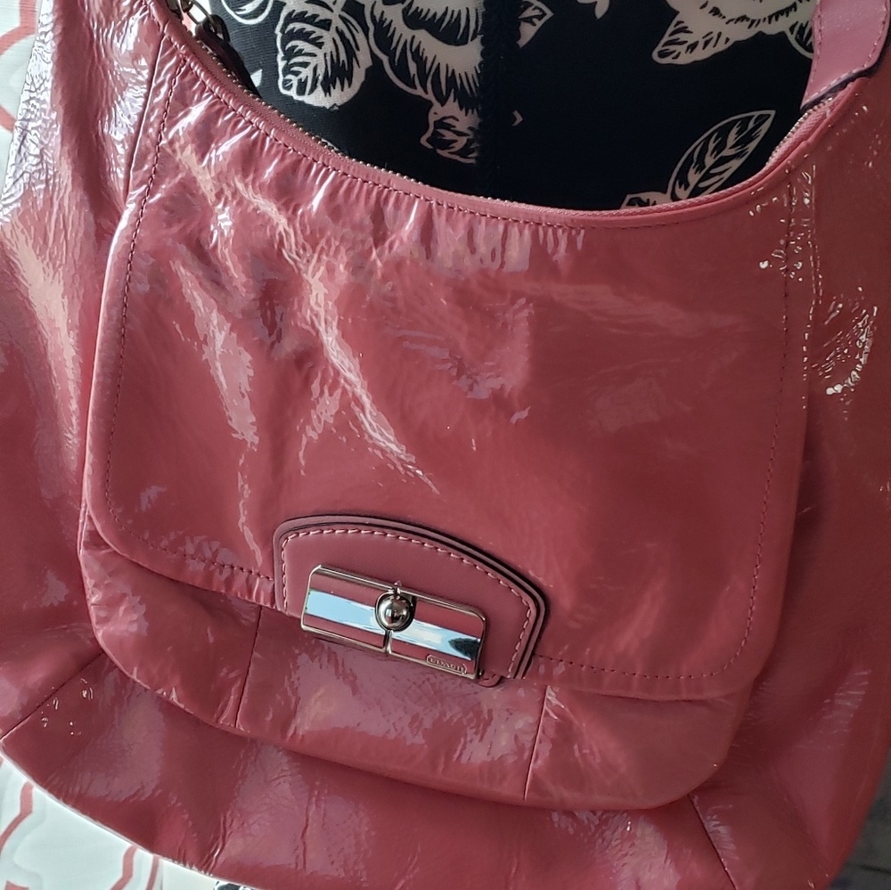 Coach Pink Patent Kristine Purse